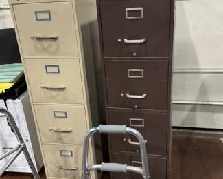 SOLID 4-drawer file cabinets.   