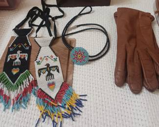 Hand beaded neck ties