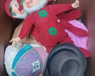 Hats and Christmas decor 