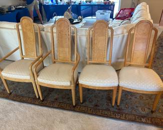 (4) Blonde Henredon Chairs 2 Capt 2 Side $450.00