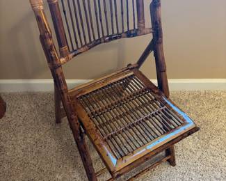 Folding Rattan Chair $60.00   18”x18” x 34”
