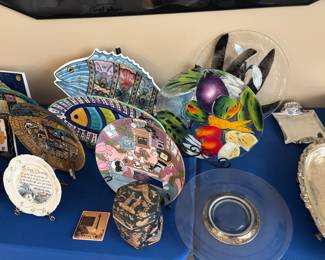 Unique collectibles plates and serving dishes