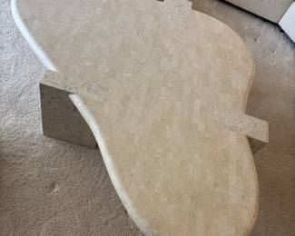 Stone Coffe Table $2,500.  5’L 50”D 16”T
