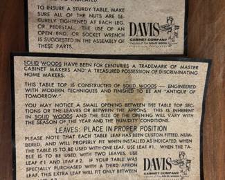 Davis Cherry Dinning Table, 4 chairs on castors, 3 leaves, topper. $900.00 set.  Table: 64”-112”L 44”W 29” T. Chairs: 24”W 19”D 35”T