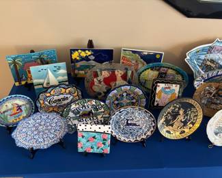 Unique collectibles plates and serving dishes