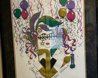 Mardi Gras signed & numbered $80.00