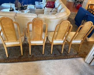 (4) Blonde Henredon Chairs 2 Capt 2 Side $450.00