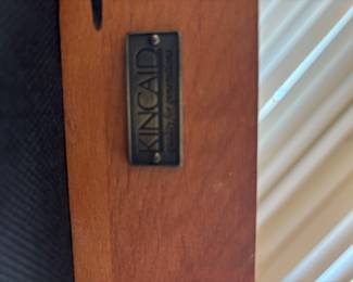 Kincaid Dinning Table 6 Chairs 1 leaf wood $600.00 set.  Table: 64”-84”W 44”D 30”T. Chairs: 20”W 19”D 39.5” T