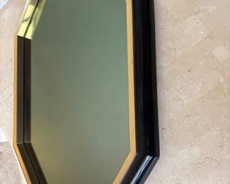 Italian Laqured Mirror Tray $600.00.  24”L16”W 2.5”T
