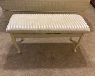 Upholstered storage bench $100.00.   38”L 14”W 20”T