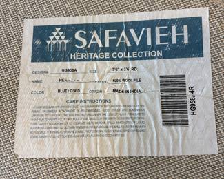 Blue and Tan Safavieh wool rugs. 2.3’w x 12’L runner $75.00, 2.3’w x 19.5’L $150.00,  3.6’ diameter round $40=$40.00