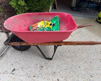 Metal 4 cubic foot wheelbarrow $60.00