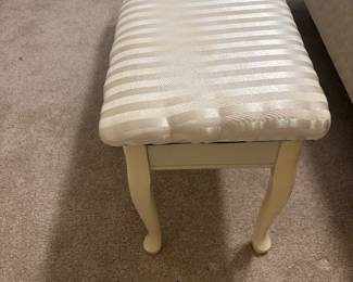 Upholstered storage bench $100.00.   38”L 14”W 20”T