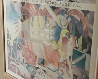 1999 Pensacola Seafood Festival Poster signed & numbered $100