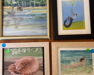 Patricia Bourne, Pensacola artist, watercolors, prints and paintings.  Various prices, same artist who designed the Pensacola Marlin sign to the beach