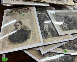 Harper's Weekly Civil War era New Orleans related newspapers from the closing of the 729 Shop at 729 Royal St... a rare collection each priced at 1/10th of the shop price-- each shrink wrapped 