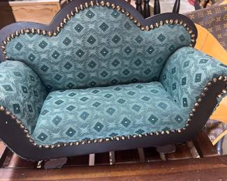 Dollhouse scroll arm settee