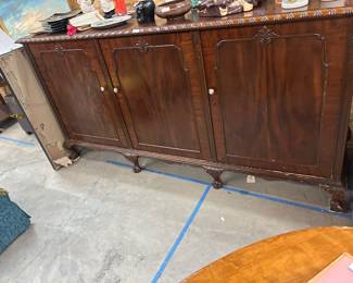 English 19th century mahogany narrow cabinet-- good for multiple uses