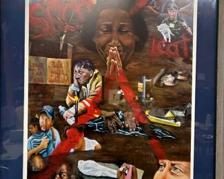 "I cry for my city" framed poster 