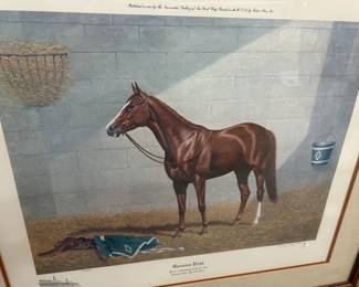 Equestrian print of Genuine Risk-- Filly who won the 1980 Kentucky Derby 