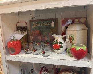 vintage strawberry motif items
