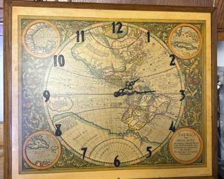 374 pennprintswoodenwallclockvintagema