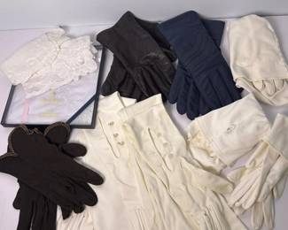 262 vintagewomensdressgloveslotleather