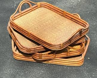 118 setoffourrattanwickerservingtrays