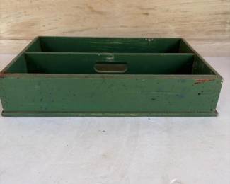 564 vintagegreenwooden2compartmentorgan