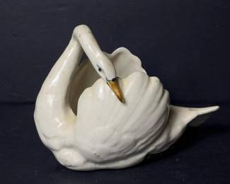 234 vintageslovakglazedceramicswanmini