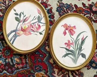 012 pairof11x14handpaintedfloralstil