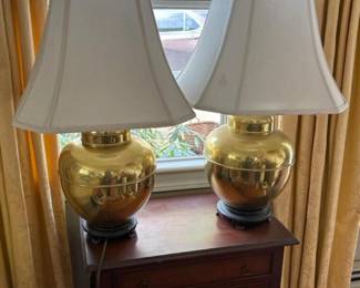 258 pairofbrassgingerjartablelamps