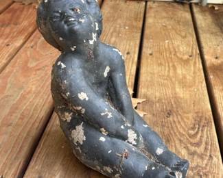 554 vintagestoneseatedcherubgardenstatu