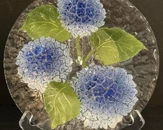 189 hydrangeaartglassplate