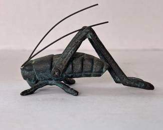 210 vintagebronzecastmetalgrasshopperfi