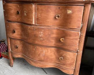 315 vintagewoodencurvedfrontdresserfor
