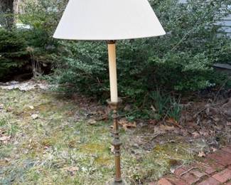 184 vintagetallbrassenamelthreewayfloo