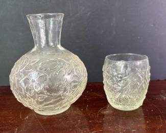 347 vintagepressedglassbedsidecarafetum