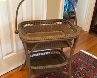 285 vintagetwotierwickersewingstand