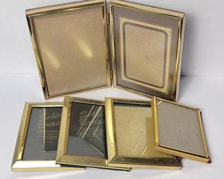 384 lotof5vintagebrasspictureframes