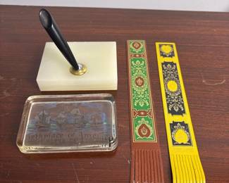 270 vintagemarblepenholderitalianleathe