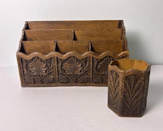 254 lernerfauxwoodplasticdeskorganizer