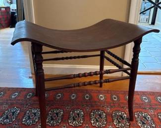 297 antiquesaddleseatwoodenstool