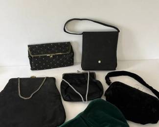 321 assortedvintageclutchandhandbagsix