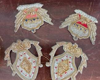 035 setof4handembroideredinsigniapatch