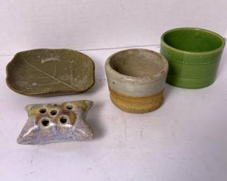 241 fourceramicpiecesleafshapedplatetw