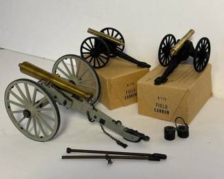290 threevintagefieldcannonminiaturemod