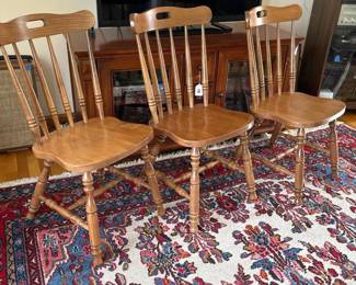 052 setof3windsorstylesolidwooddining