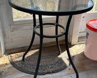 500 roundblackmetaloutdoorpatiotablewi