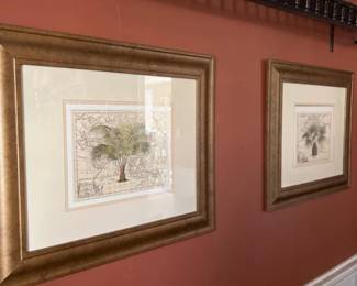 045 framedpalmtreeonantiquemapprintpa
